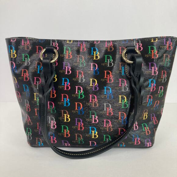 Dooney & Bourke Multi Color Monogram DB75 Nelly Tote Shoulder Bag - Picture 6 of 14